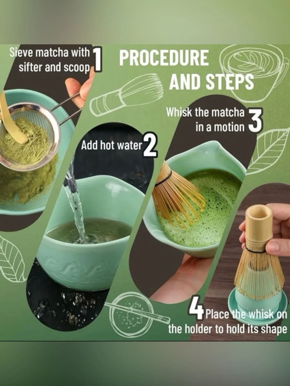 8 Pcs Complete  Ceramic Matcha Kit